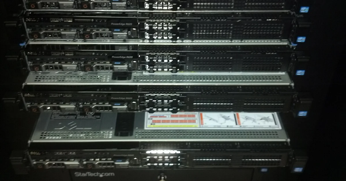 Wikimedia servers for the ULSFO caching data center being racked on June 6th, 2013 in San Francisco.
